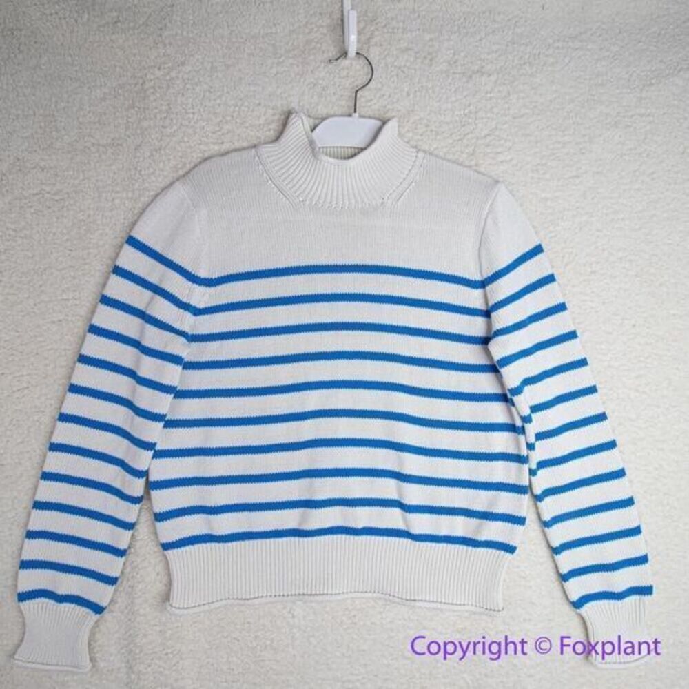 NEW J.‎ Crew New heritage Rollneck™ sweater in stripe, women size S - Picture 2 of 16